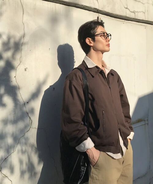 COSTUME O’CLOCK(コスチュームオクロック)の「コットンカーブドウォッシュドブルゾンジャケットブラウン COOSJK042BROWN(ブルゾン・メンズ・その他・LARGE/MEDIUM/SMALL)」の2枚目の写真