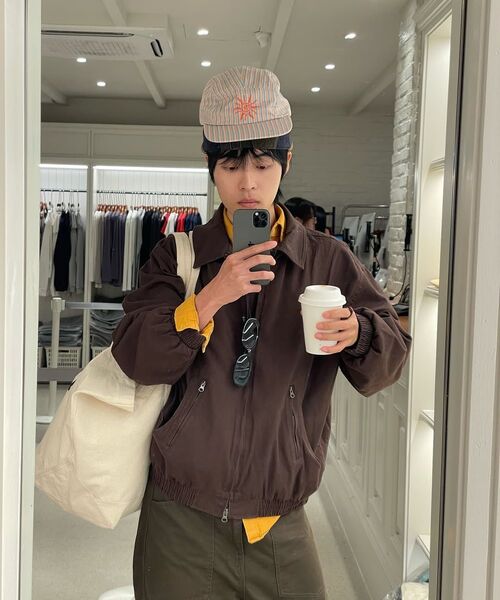 COSTUME O’CLOCK(コスチュームオクロック)の「コットンカーブドウォッシュドブルゾンジャケットブラウン COOSJK042BROWN(ブルゾン・メンズ・その他・LARGE/MEDIUM/SMALL)」の6枚目の写真