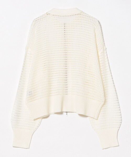BEAMS HEART(ビームスハート)の「メッシュニット ジップ カーディガン(カーディガン/ボレロ・レディース・ブラック/オフホワイト/レッド・FREE)」の15枚目の写真