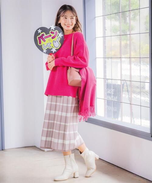 ITS'DEMO（イッツデモ）の「【手洗い可】タイトスカートニットセットアップ（セットアップ・レディース・ベージュ系3/ブラック系3/ブルー系8/ワイン系2・00）」の7枚目の写真