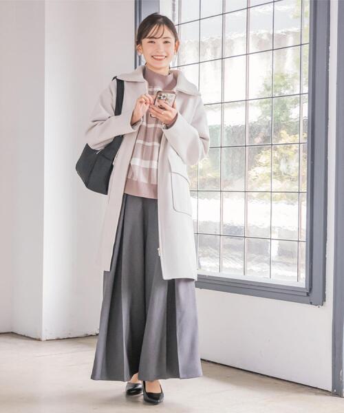 ITS'DEMO（イッツデモ）の「【手洗い可】タイトスカートニットセットアップ（セットアップ・レディース・ベージュ系3/ブラック系3/ブルー系8/ワイン系2・00）」の8枚目の写真