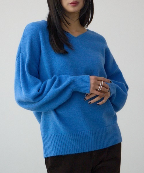 セール】Vネックアソートカラーニットプルオーバー（ニット/セーター