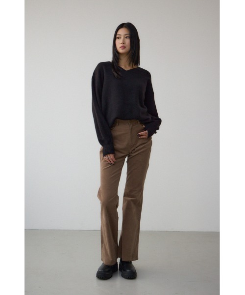 AZUL by moussy(アズールバイマウジー)の「Vネックアソートカラーニットプルオーバー(ニット/セーター・レディース・ブラック/レッド/グレー系その他/アイボリー/ブルー・FREE)」の20枚目の写真