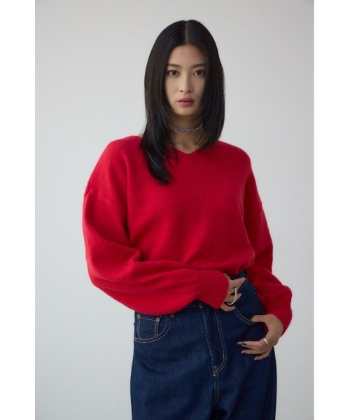 セール】Vネックアソートカラーニットプルオーバー（ニット/セーター