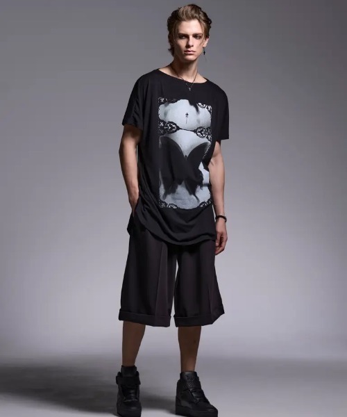 kiryuyrik（キリュウキリュウ）の「Kiryuyrik/キリュウキリュウ/3/4 Wide Slacks / 七分丈 ワイドスラックス（スラックス・メンズ・ブラック・LARGE/MEDIUM/SMALL）」の4枚目の写真