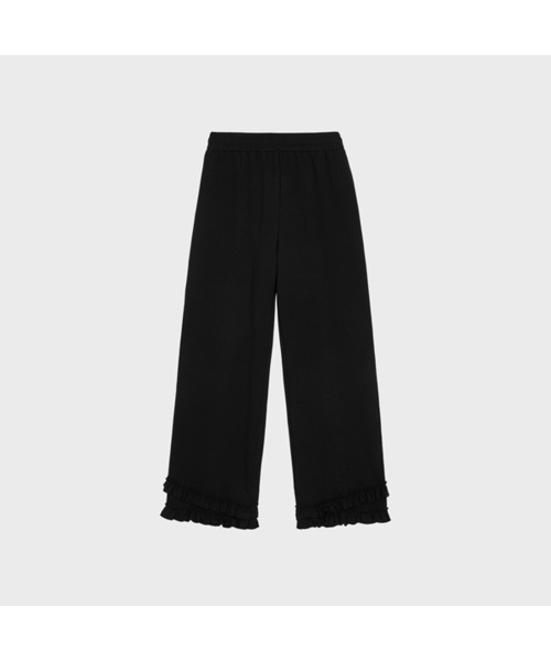 ALKI ALKA(アルキアルカ)の「Tiered Ruffle Pants (Black)(スウェットパンツ・レディース・ブラック・FREE)」の1枚目の写真
