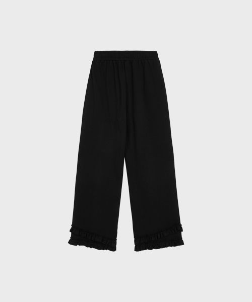 ALKI ALKA(アルキアルカ)の「Tiered Ruffle Pants (Black)(スウェットパンツ・レディース・ブラック・FREE)」の2枚目の写真