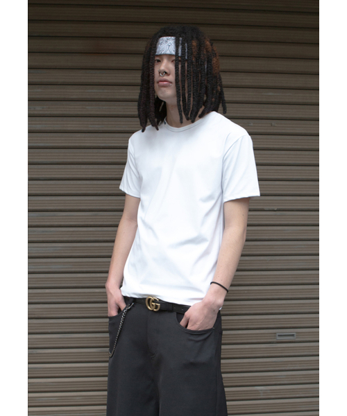 GOZER（ゴーザー）の「LABEL SLIM-TENSION T-SHIRT_WHITE（Tシャツ/カットソー・メンズ・ホワイト・MEDIUM/LARGE）」の5枚目の写真