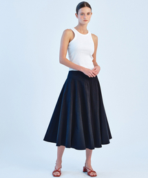 FLARED FULL SKIRT - BLACK