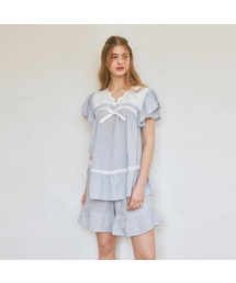 LUNALUZ STUDIO（ルナルス）の「Women's Aurora Tencel V-Neck Short Sleeve Two-Piece Pajamas（ルームウェア/パジャマ）」