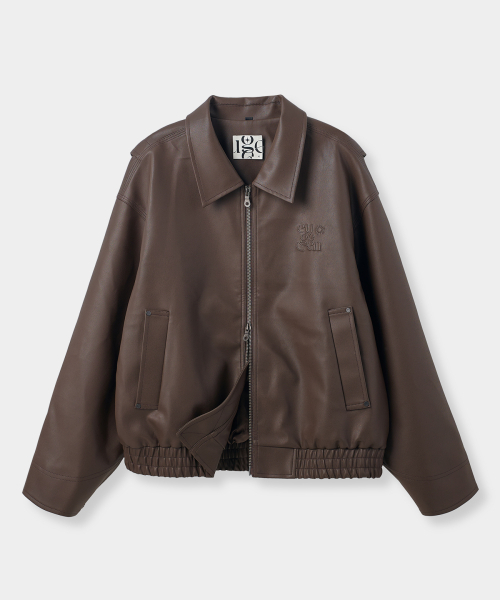 EUGGEN(ユジェン)の「2WAY PUミニマルレザージャケット_ブラウン(ライダースジャケット・レディース・その他・SMALL/MEDIUM)」の2枚目の写真