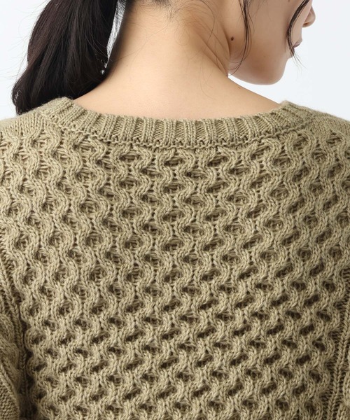 studio CLIP（スタディオクリップ）の「《natural by clip》5ゲージウール混ケーブルプルオーバー（ニット/セーター・レディース・アイボリー/ベージュ・FREE）」の16枚目の写真