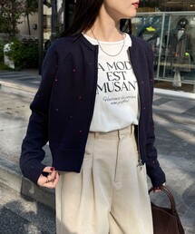 fredy emue | ハンド刺しゅうハートZIPカーディガン(カーディガン/ボレロ)