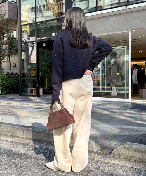 fredy emue（フレディエミュ）の「ハンド刺しゅうハートZIPカーディガン（カーディガン/ボレロ・レディース・オフホワイト/ネイビー/イエロー・38）」の21枚目の写真