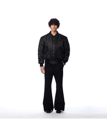 RVD（アールブイディー）の「MA-1 クロップワイドショルダーダウンジャケット (ブラック)（ダウンジャケット/コート）」