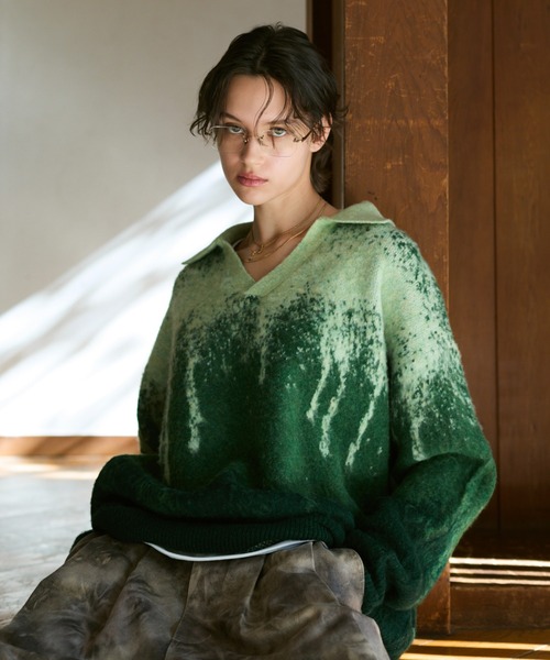 Irregularity Gradation Skipper Knit/イレギュラーグラデーション