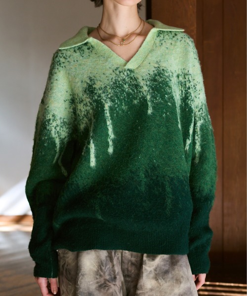 Irregularity Gradation Skipper Knit/イレギュラーグラデーション