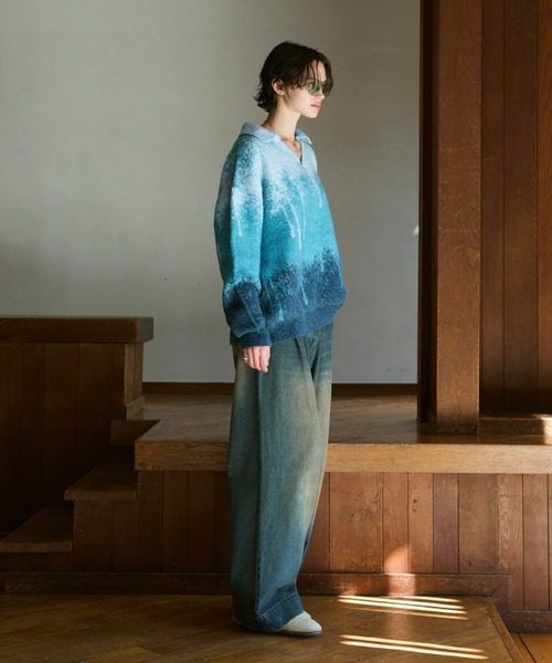 Irregularity Gradation Skipper Knit/イレギュラーグラデーション