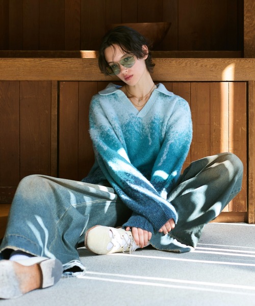 Irregularity Gradation Skipper Knit/イレギュラーグラデーション