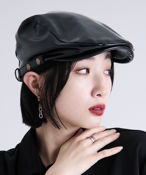 Ellno Loset(エルノロゼット)の「ハンチングキャップ(ハンチング/ベレー帽・メンズ・ブラック・FREE)」の1枚目の写真