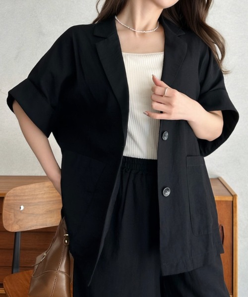 Eclat one(エクラワン)の「【Eclat one】ピンストライプ リラックス セットアップ(セットアップ・レディース・ライトベージュ/ブラック/ブラック系その他・FREE)」の13枚目の写真