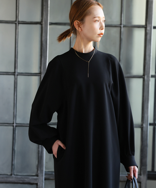 JOURNAL STANDARD（ジャーナルスタンダード）の「《WEB限定追加》ダブルクロスロングワンピース（ワンピース・レディース・ブラック/ネイビー・38/36）」の15枚目の写真