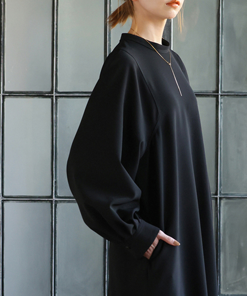 JOURNAL STANDARD（ジャーナルスタンダード）の「《WEB限定追加》ダブルクロスロングワンピース（ワンピース・レディース・ブラック/ネイビー・38/36）」の16枚目の写真