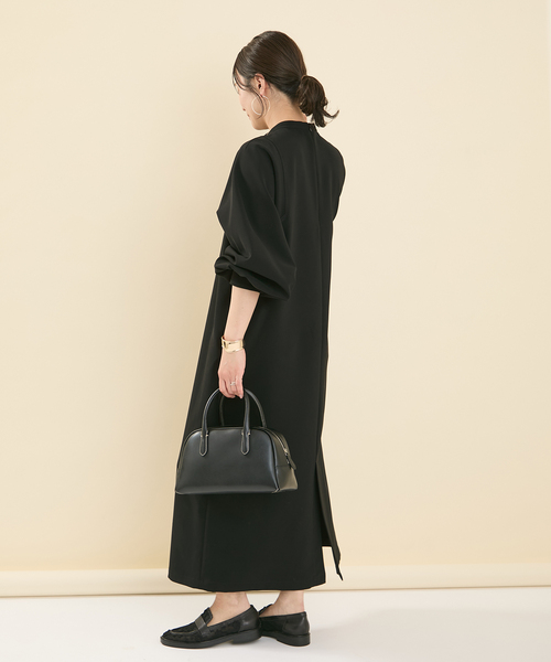 JOURNAL STANDARD（ジャーナルスタンダード）の「《WEB限定追加》ダブルクロスロングワンピース（ワンピース・レディース・ブラック/ネイビー・38/36）」の19枚目の写真