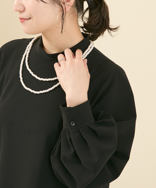 JOURNAL STANDARD（ジャーナルスタンダード）の「《WEB限定追加》ダブルクロスロングワンピース（ワンピース・レディース・ブラック/ネイビー・38/36）」の21枚目の写真