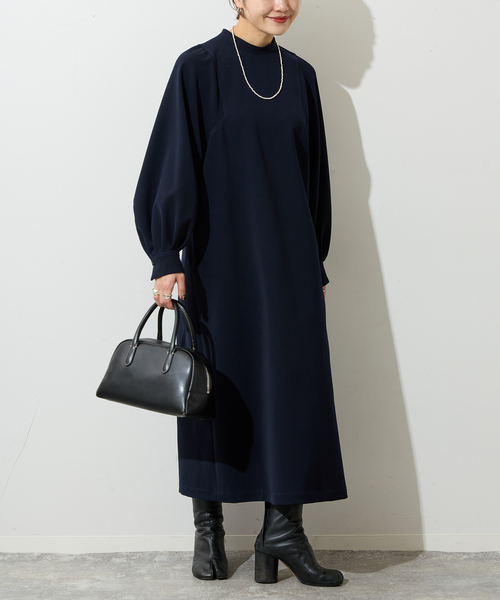 JOURNAL STANDARD（ジャーナルスタンダード）の「《WEB限定追加》ダブルクロスロングワンピース（ワンピース・レディース・ブラック/ネイビー・38/36）」の13枚目の写真