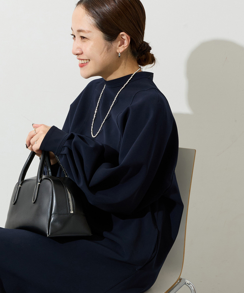 JOURNAL STANDARD（ジャーナルスタンダード）の「《WEB限定追加》ダブルクロスロングワンピース（ワンピース・レディース・ブラック/ネイビー・38/36）」の14枚目の写真