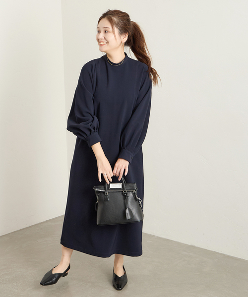 JOURNAL STANDARD（ジャーナルスタンダード）の「《WEB限定追加》ダブルクロスロングワンピース（ワンピース・レディース・ブラック/ネイビー・38/36）」の21枚目の写真