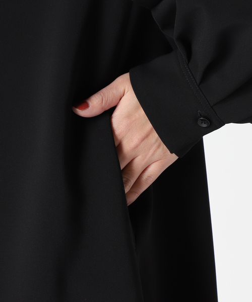 JOURNAL STANDARD（ジャーナルスタンダード）の「《WEB限定追加》ダブルクロスロングワンピース（ワンピース・レディース・ブラック/ネイビー・38/36）」の10枚目の写真