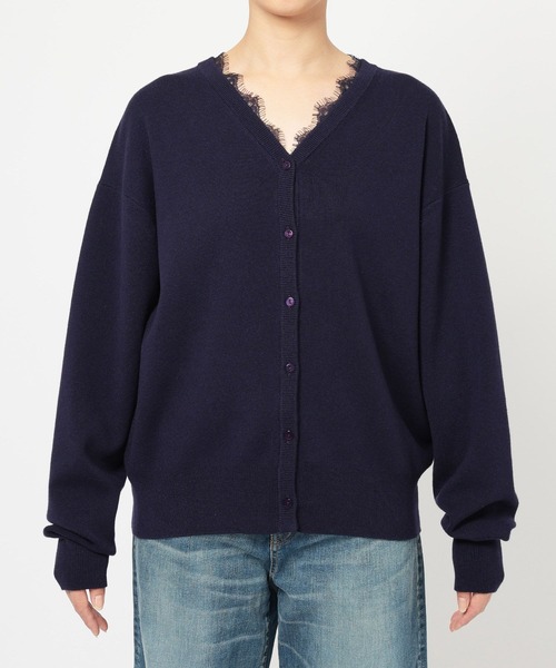 BARNYARDSTORM（バンヤードストーム）の「BARNYARDSTORM / 2WAYレース付きニット（カーディガン/ボレロ・レディース・ライトグレー/ネイビー・FREE）」の18枚目の写真