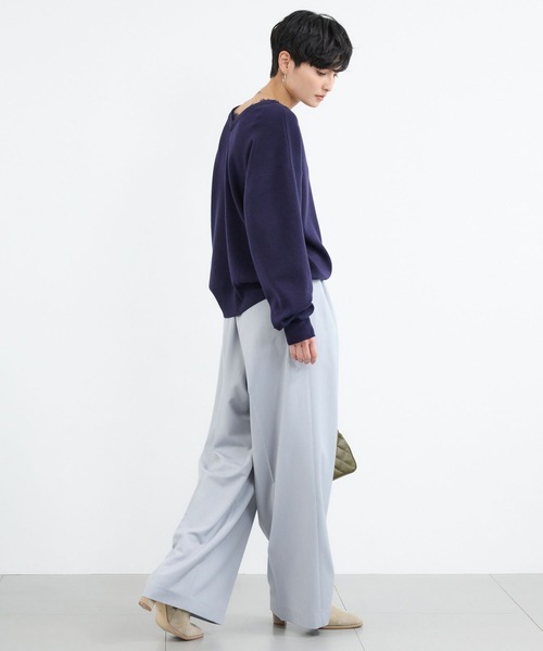 BARNYARDSTORM（バンヤードストーム）の「BARNYARDSTORM / 2WAYレース付きニット（カーディガン/ボレロ・レディース・ライトグレー/ネイビー・FREE）」の14枚目の写真