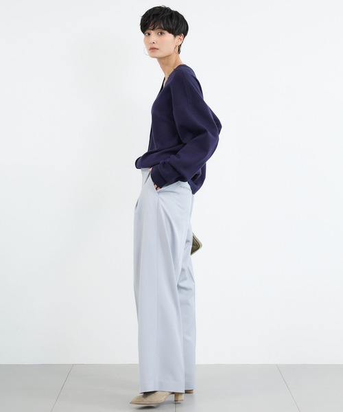 BARNYARDSTORM（バンヤードストーム）の「BARNYARDSTORM / 2WAYレース付きニット（カーディガン/ボレロ・レディース・ライトグレー/ネイビー・FREE）」の15枚目の写真