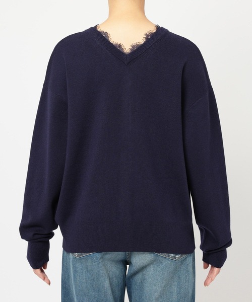 BARNYARDSTORM（バンヤードストーム）の「BARNYARDSTORM / 2WAYレース付きニット（カーディガン/ボレロ・レディース・ライトグレー/ネイビー・FREE）」の22枚目の写真