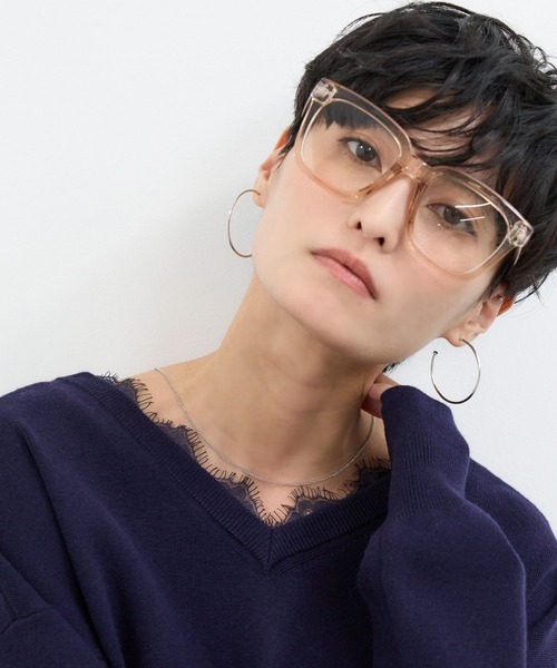 BARNYARDSTORM（バンヤードストーム）の「BARNYARDSTORM / 2WAYレース付きニット（カーディガン/ボレロ・レディース・ライトグレー/ネイビー・FREE）」の12枚目の写真