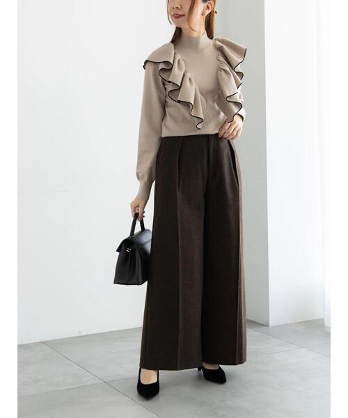 Te chichi(テチチ)の「【宮本茉由着用】ツイードワイドパンツ(その他パンツ・レディース・ブラック/ブラウン・F)」の4枚目の写真