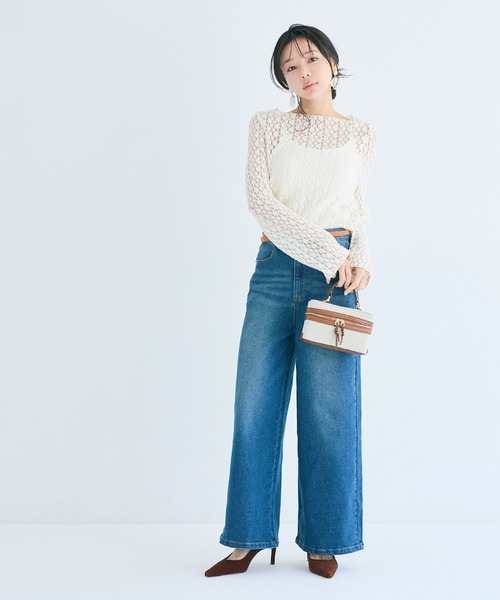 coca(coca)(コカ)の「ストレッチレーストップス(Tシャツ/カットソー・レディース・アイボリー/チャコール・L/M/S)」の6枚目の写真