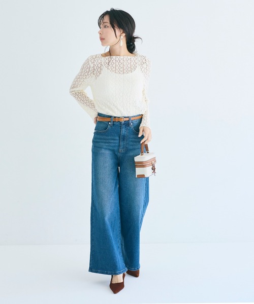 coca(coca)(コカ)の「ストレッチレーストップス(Tシャツ/カットソー・レディース・アイボリー/チャコール・L/M/S)」の8枚目の写真