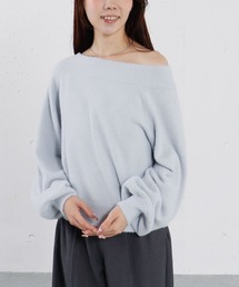 ラメマシュマロオフショルニットプルオーバー