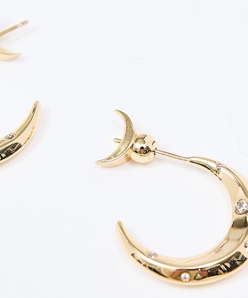 Rouge vif（ルージュヴィフ）の「【LILI CLASPE/リリクラスプ】LUNA EARRING ルナピアス（ピアス（両耳用）・レディース・シルバー/ゴールド・フリー）」の8枚目の写真