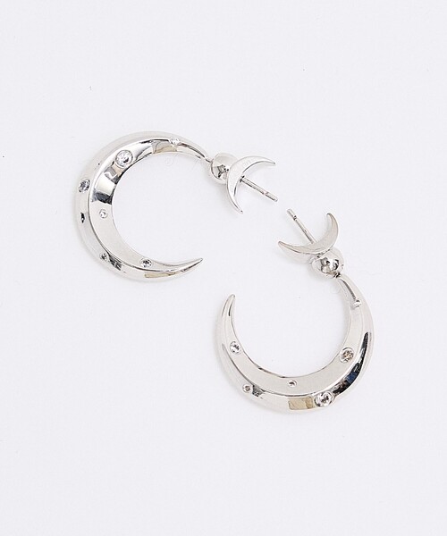 Rouge vif（ルージュヴィフ）の「【LILI CLASPE/リリクラスプ】LUNA EARRING ルナピアス（ピアス（両耳用）・レディース・シルバー/ゴールド・フリー）」の3枚目の写真