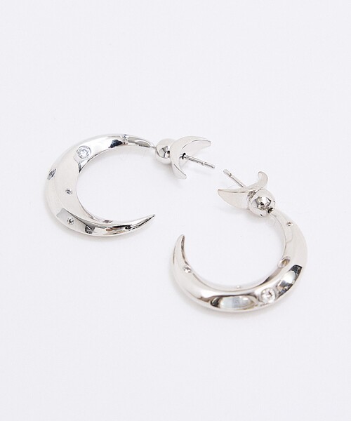 Rouge vif（ルージュヴィフ）の「【LILI CLASPE/リリクラスプ】LUNA EARRING ルナピアス（ピアス（両耳用）・レディース・シルバー/ゴールド・フリー）」の4枚目の写真