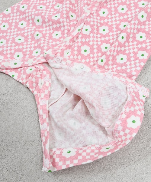 Ocean&Ground(オーシャン&グラウンド)の「半袖ロンパス/Flower Tile(ロンパース・キッズ・ピンク/ブルー・70)」の9枚目の写真