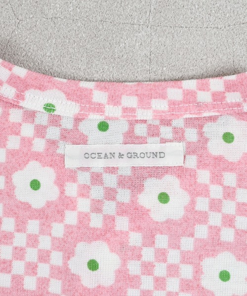 Ocean&Ground(オーシャン&グラウンド)の「半袖ロンパス/Flower Tile(ロンパース・キッズ・ピンク/ブルー・70)」の10枚目の写真