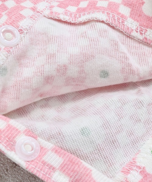 Ocean&Ground(オーシャン&グラウンド)の「半袖ロンパス/Flower Tile(ロンパース・キッズ・ピンク/ブルー・70)」の11枚目の写真