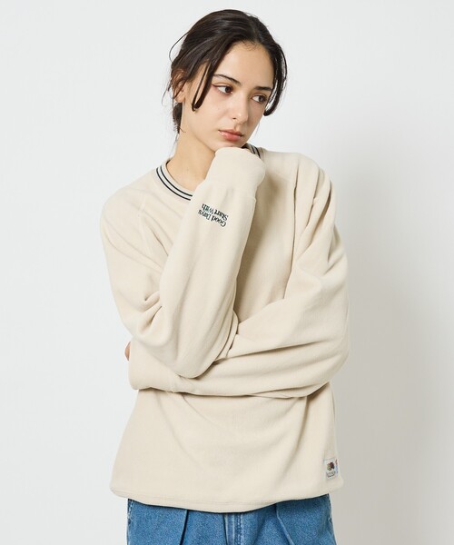FRUIT OF THE LOOM(フルーツオブザルーム)の「【FRUIT OF THE LOOM(フルーツオブザルーム)】COZY SOFT FLEECE PULLOVER / フリーススウェット/ユニセックス/【WEB限定】(スウェット・メンズ・ブラック/アイボリー/ブラウン・L/XL/M)」の2枚目の写真