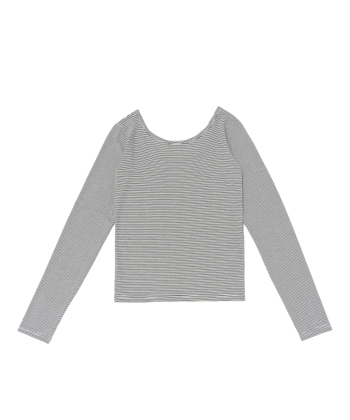 ROIDESROIS（ロワデロワ）の「ストライプスリム長袖Tシャツ（ホワイト）（Tシャツ/カットソー・レディース・その他・FREE）」の5枚目の写真